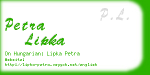 petra lipka business card